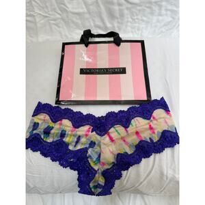 NWT Victoria’s Secret Lace Cheeky Panty with Purple Lace – Size XS